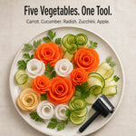 Vegetable Garnish Tool Stainless Steel Blade Non-Slip Grip