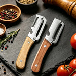 Vegetable Peeler Stainless Steel Blade Wooden Handle