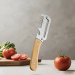 Vegetable Peeler Stainless Steel Blade Wooden Handle