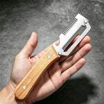Vegetable Peeler Stainless Steel Blade Wooden Handle