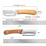 Vegetable Peeler Stainless Steel Blade Wooden Handle