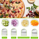 Vegetable Slicer 5-In-1 Adjustable Thickness Dishwasher-Safe