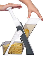 Vegetable Slicer 5 Interchangeable Blades Built-In Collecting Tray
