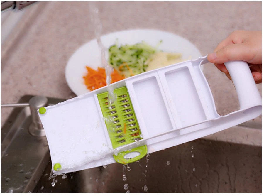 Vegetable Slicer 5-in-1 Stainless Steel Blades Safety Guard