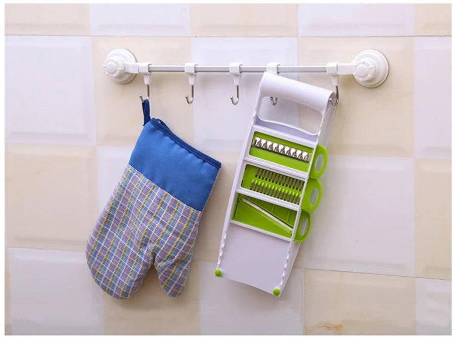 Vegetable Slicer 5-in-1 Stainless Steel Blades Safety Guard