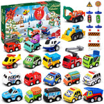 Vehicle Advent Calendar 21 Pull-Back Vehicles & Road Signs