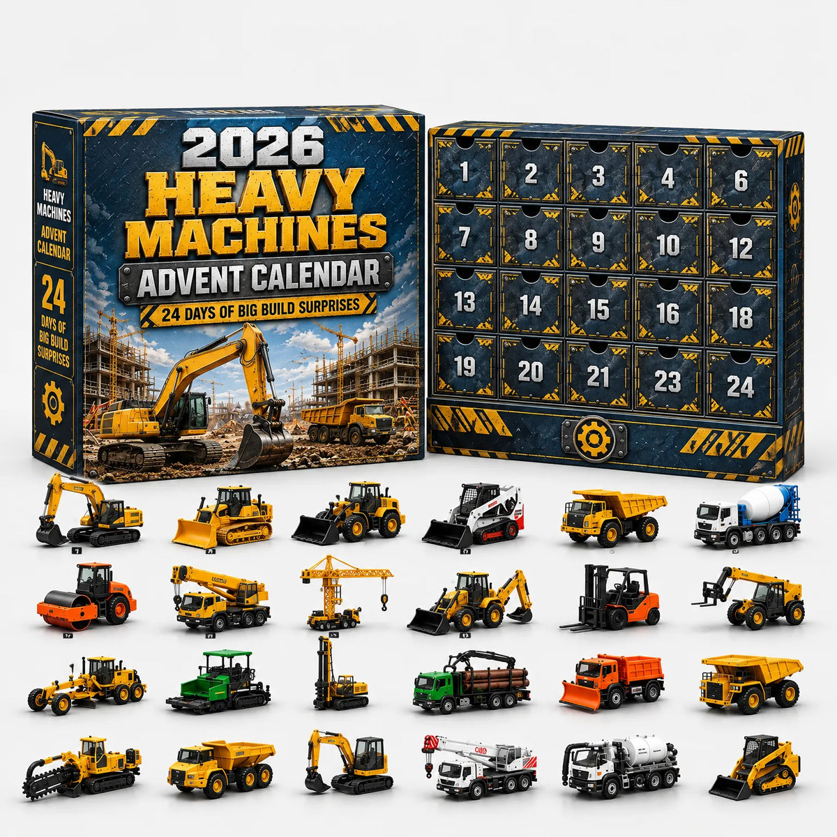 Vehicle Advent Calendar Cast Metal 24-Piece Set