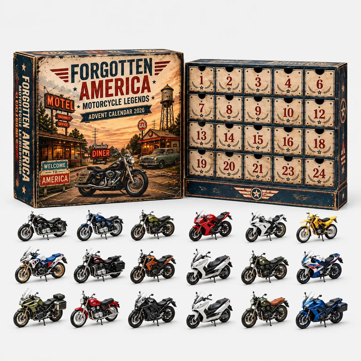 Vehicle Advent Calendar Cast Metal 24-Piece Set