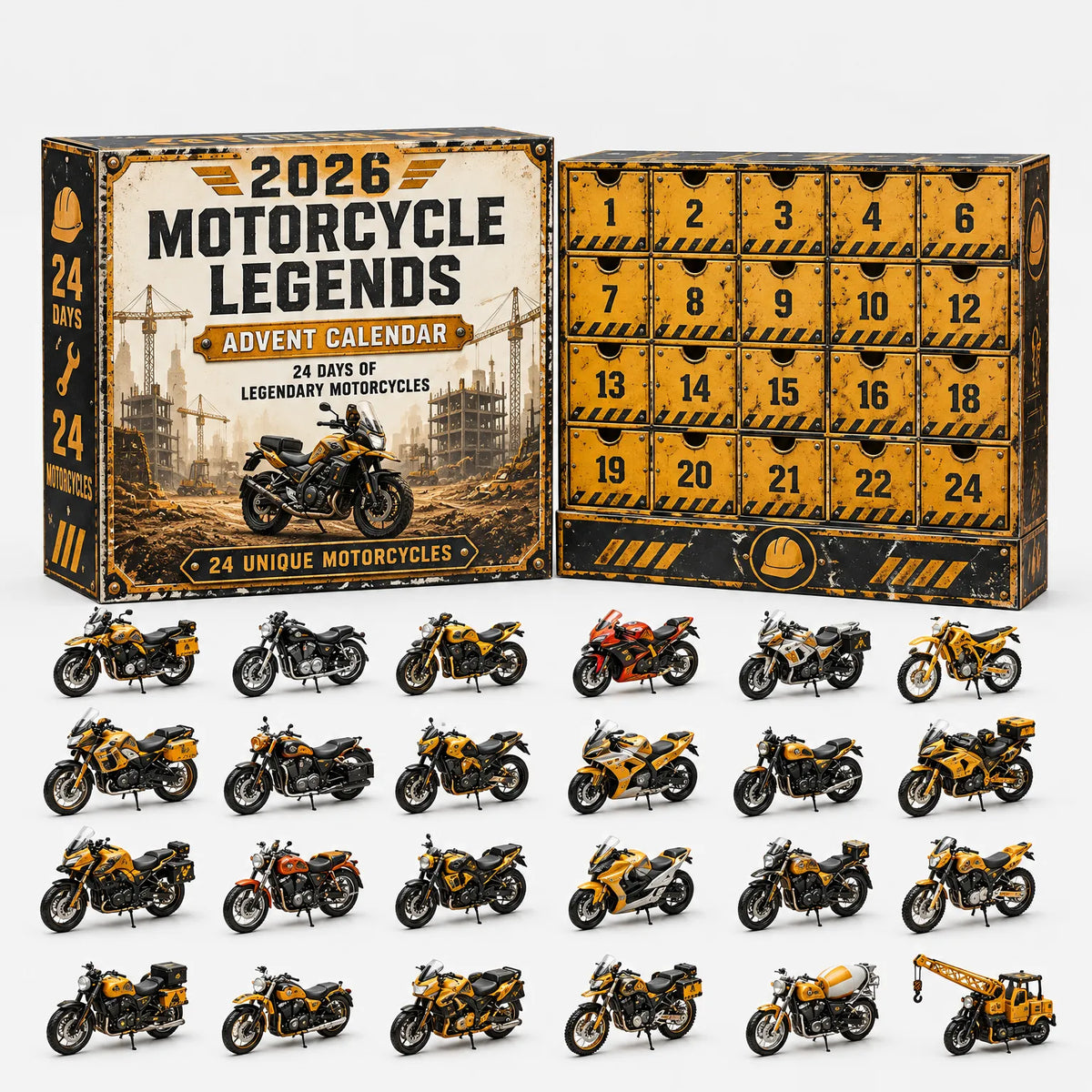 Vehicle Advent Calendar Cast Metal 24-Piece Set