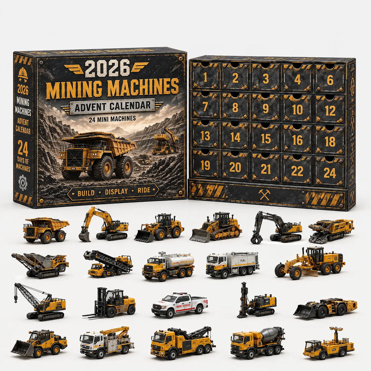 Vehicle Advent Calendar Cast Metal 24-Piece Set