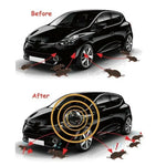 Vehicle Rodent Repeller Ultrasonic Vehicle-Powered 300 Sq Ft Coverage
