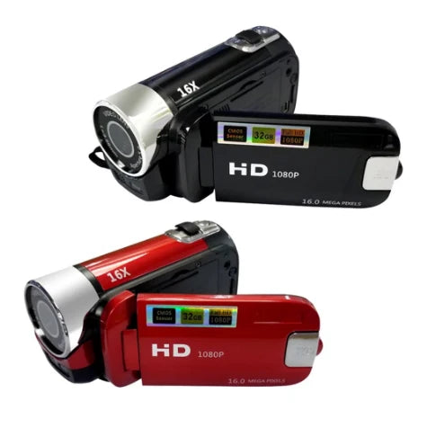 Vlogging Camera 1080p Built-In LED & Anti-Shake