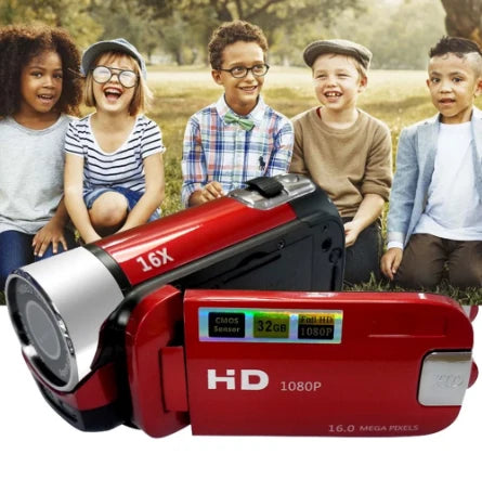 Vlogging Camera 1080p Stabilized Built-In LED & Microphone