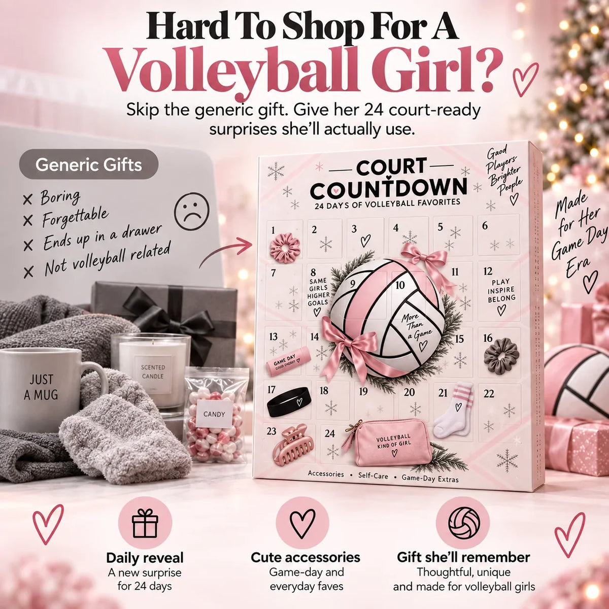 Volleyball Advent Calendar 24 Daily Surprises Training Accessories