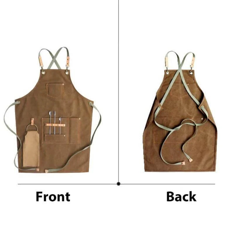Waist Apron Durable Canvas Vintage-Inspired 60x80cm