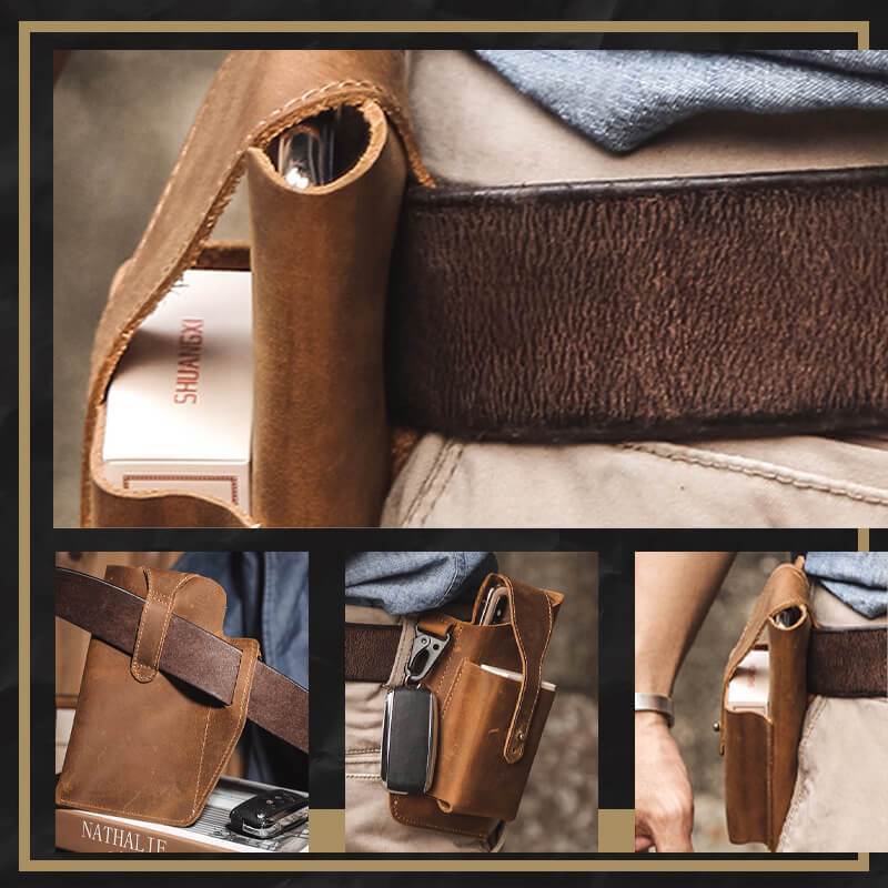 Waist Bag Belt-Worn Microfiber PU Leather