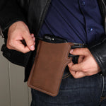 Waist Phone Holder PU Leather Hands-Free Carry