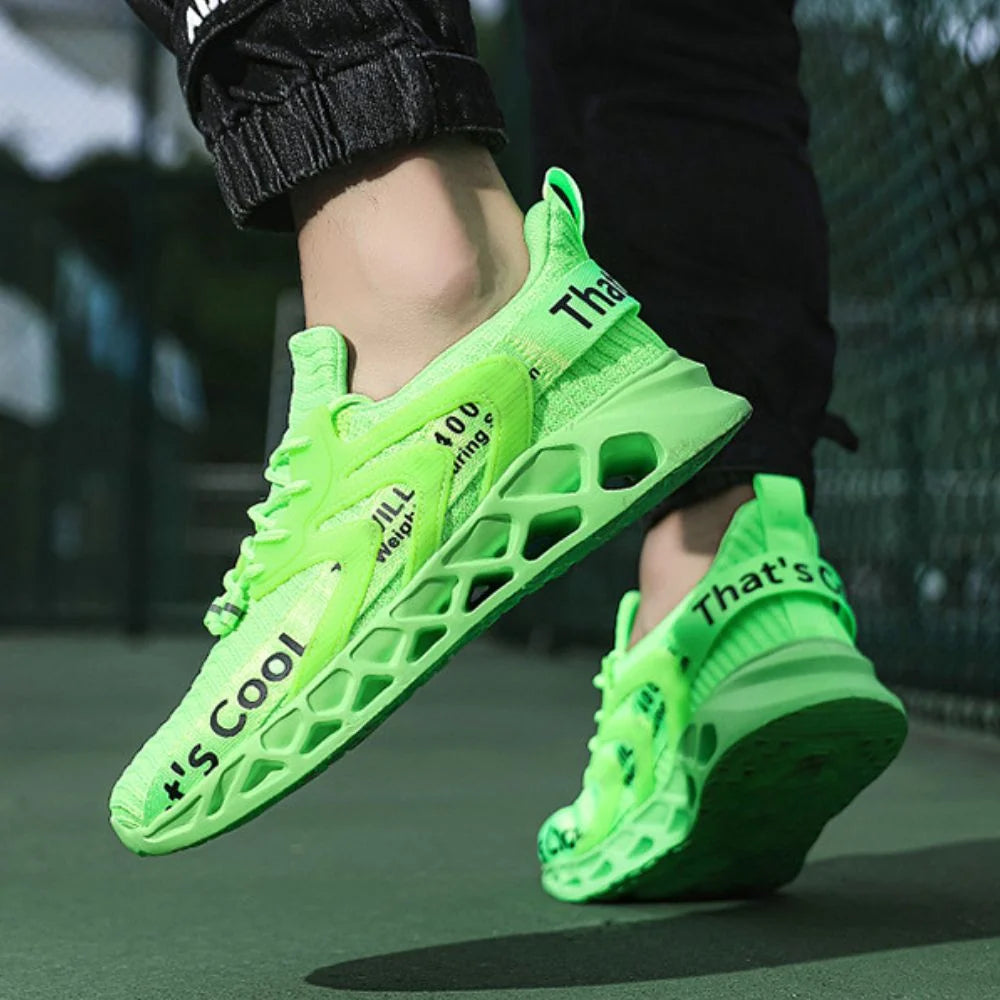 Walking Sneakers Honeycomb Cushioning Breathable Mesh Multi-Surface Traction