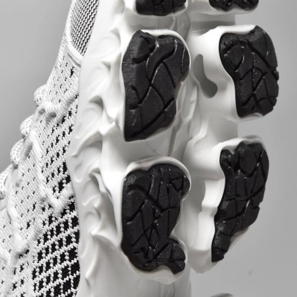 Walking Sneakers Shock-Absorbing Honeycomb Sole Breathable Mesh Upper