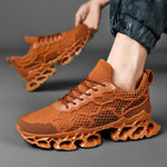 Walking Sneakers Shock-Absorbing Honeycomb Sole Breathable Mesh Upper