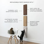 Wall Cat Scratcher Modular & Space-Saving Textured Panels