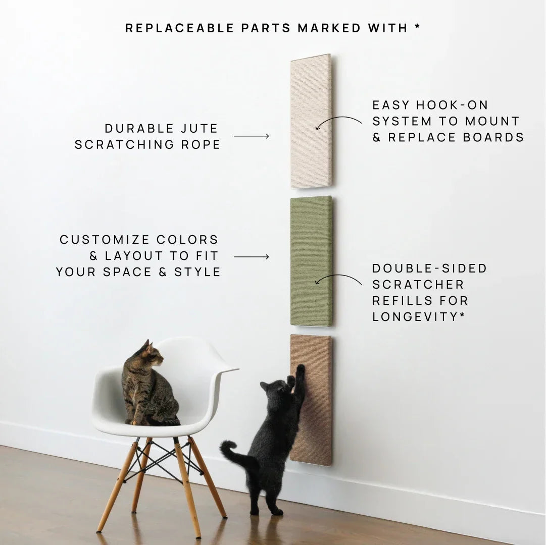 Wall Cat Scratcher Modular & Space-Saving Textured Panels