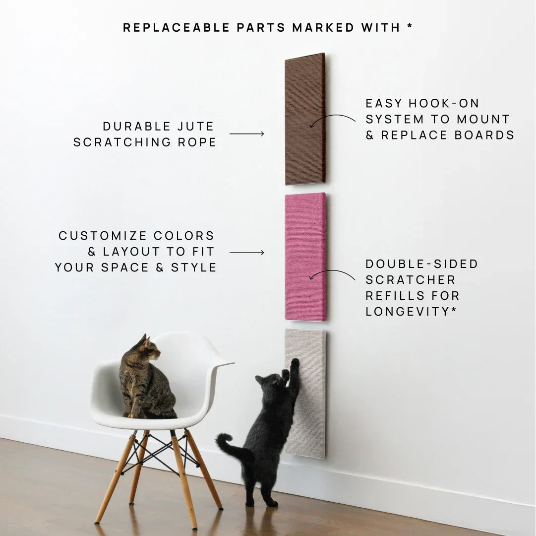 Wall Cat Scratcher Modular & Space-Saving Textured Panels