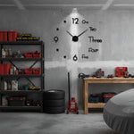 Wall Clock 3D Acrylic Silent Quartz Movement Drill-Free Mounting