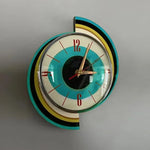 Wall Clock Mid-Century Sunburst Silent Battery-Powered