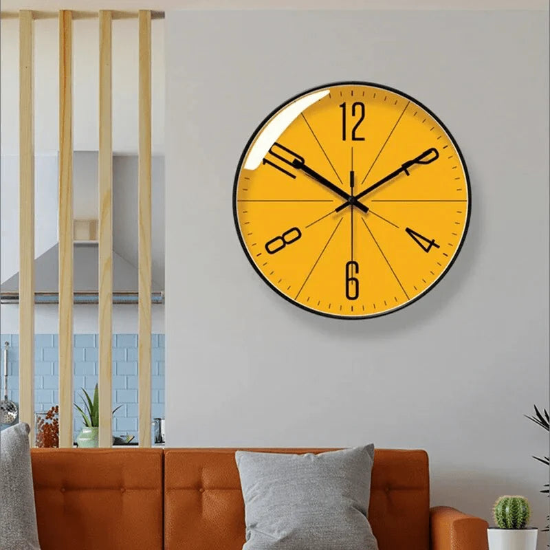 Wall Clock Quiet Quartz Movement High-Contrast Numerals