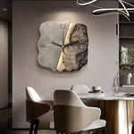Wall Clock Sandstone Effect 3D Relief Silent Quartz Movement