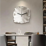 Wall Clock Sandstone Effect 3D Relief Silent Quartz Movement