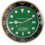 Wall Clock Stainless Steel Silent Quartz Luminous Hands