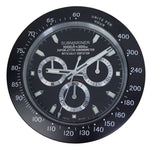 Wall Clock Stainless Steel Silent Quartz Luminous Hands