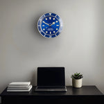 Wall Clock Stainless Steel Silent Quartz Luminous Hands