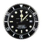Wall Clock Stainless Steel Silent Quartz Luminous Hands
