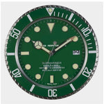 Wall Clock Stainless Steel Silent Quartz Luminous Hands