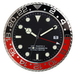 Wall Clock Stainless Steel Silent Quartz Luminous Hands