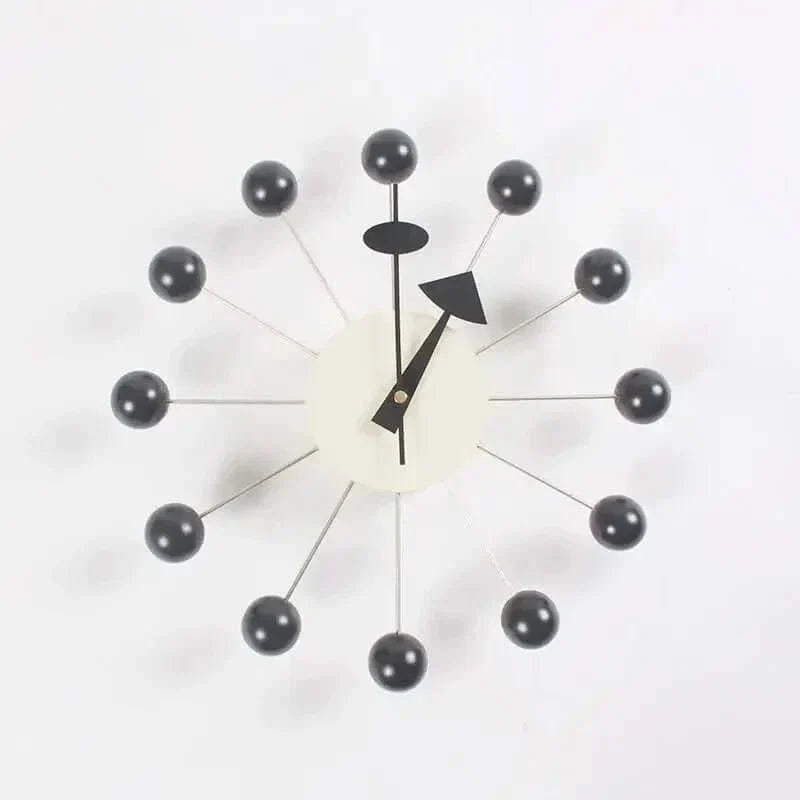 Wall Clock Sunburst Design Silent Quartz Movement 12.6-Inch