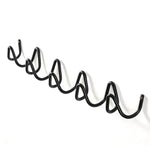 Wall Coat Rack Wrought Iron Wavy Design Wall-Mounted