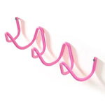 Wall Coat Rack Wrought Iron Wavy Design Wall-Mounted
