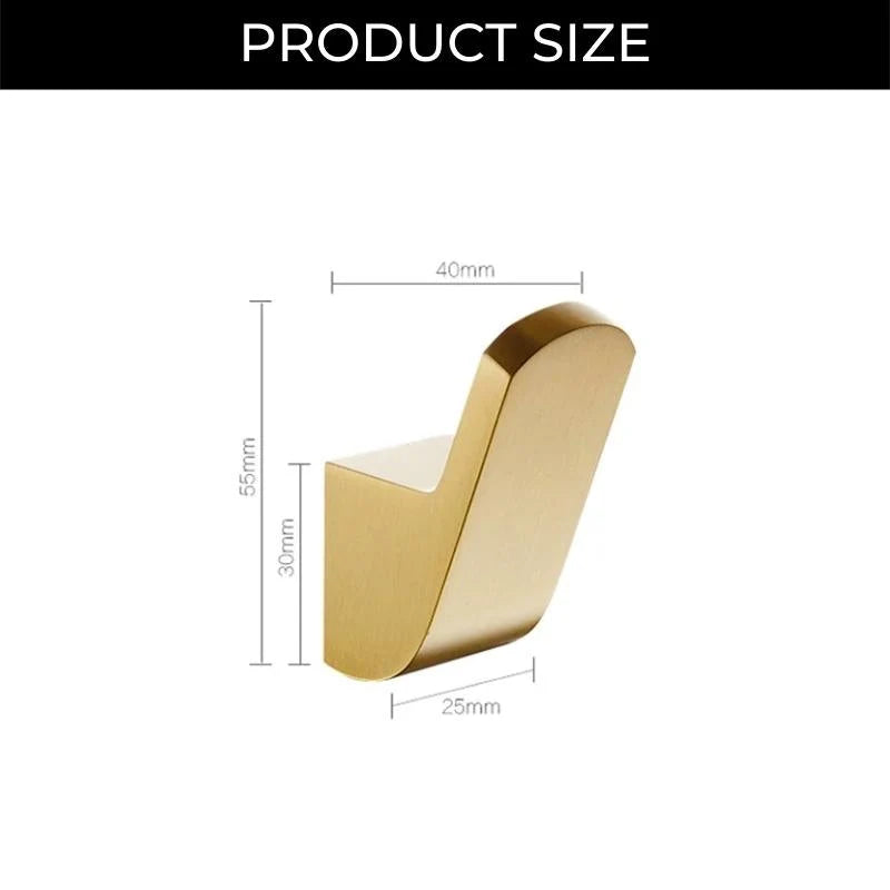 Wall Hook Brass Golden Finish 33.1 lb Capacity