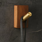 Wall Hook Organizer Wood Self-Adhesive No-Drill Mounting