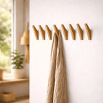 Wall Hook Set Solid Wood Two-Tone Design