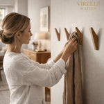 Wall Hook Set Solid Wood Two-Tone Design