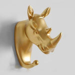 Wall Hooks Gold Metal Animal Design Decorative Storage Hooks