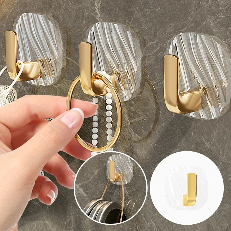 Wall Hooks Self-Adhesive No-Drill Set of 4