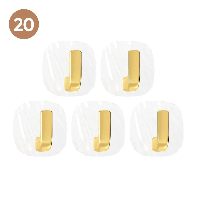 Wall Hooks Self-Adhesive No-Drill Set of 4