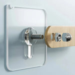 Wall Hooks Transparent Self-Adhesive Residue-Free Set of 10