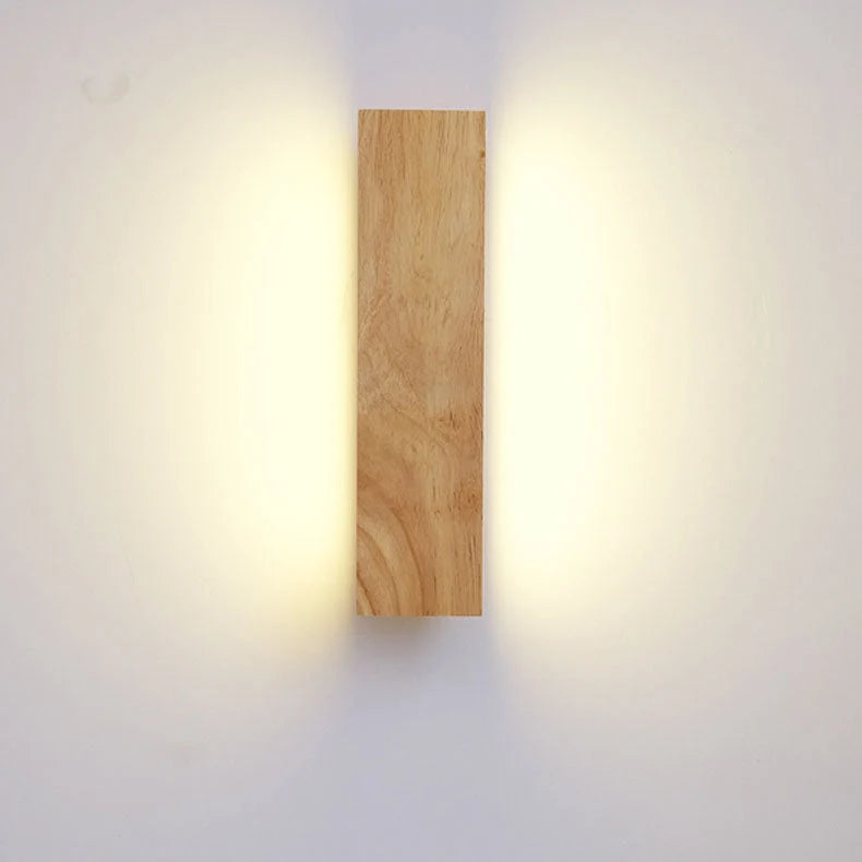 Wall Lamp 360° Swivel Integrated Warm LED Aluminum & Wood